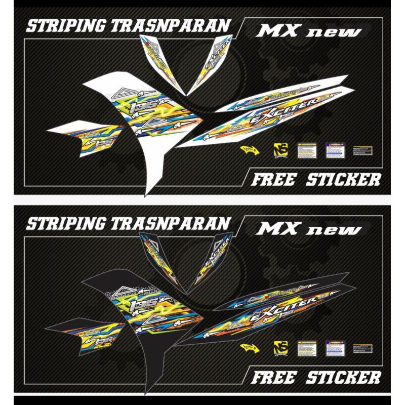 STIKER STRIPING TRANSPARAN HOLOGRAM JUPITER MX NEW