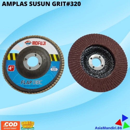 Amplas Susun 4" / FLAP DISC 100x16mm Amplas Susun MOFUJI GRIT 320