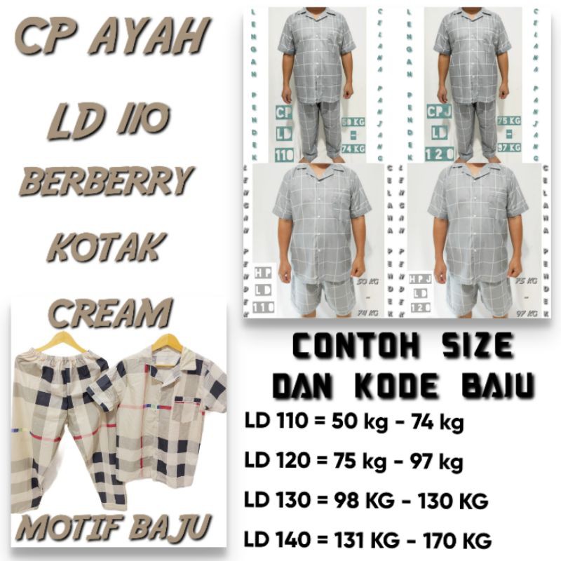 PIYAMA COWOK JUMBO CELANA PANJANG DAN PENDEK SETELAN BAJU TIDUR PRIA DEWASA BIG SIZE LD 130 140 SET