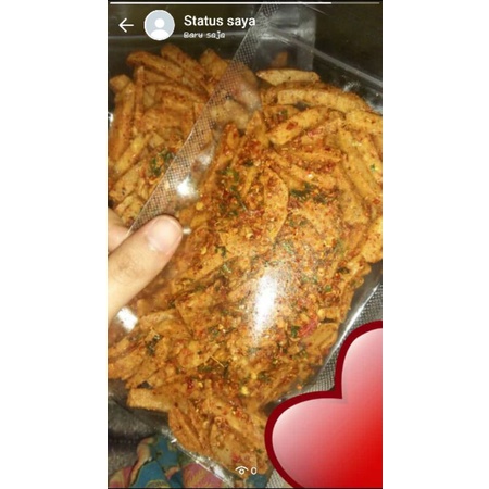 

Basreng stik pedas cabe asli daun jeruk100gr