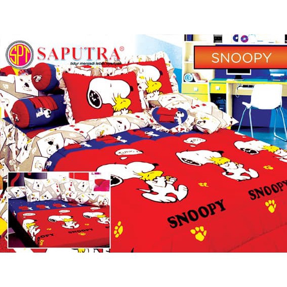 Saputra Sprei 160x200 Snoopy / Seprai No 2