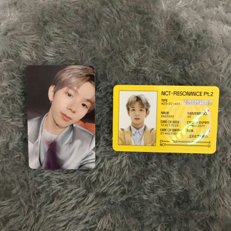 PC PHOTOCARD ID CARD SHOTARO NCT 2020 RESONANCE