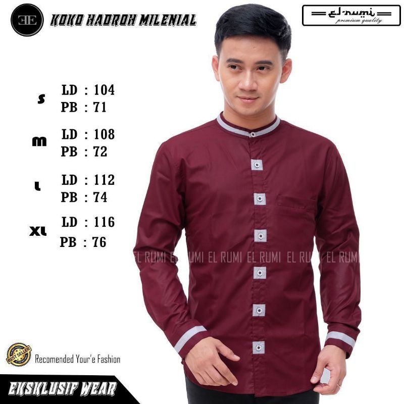 Koko Hadroh Motif Catur Merah