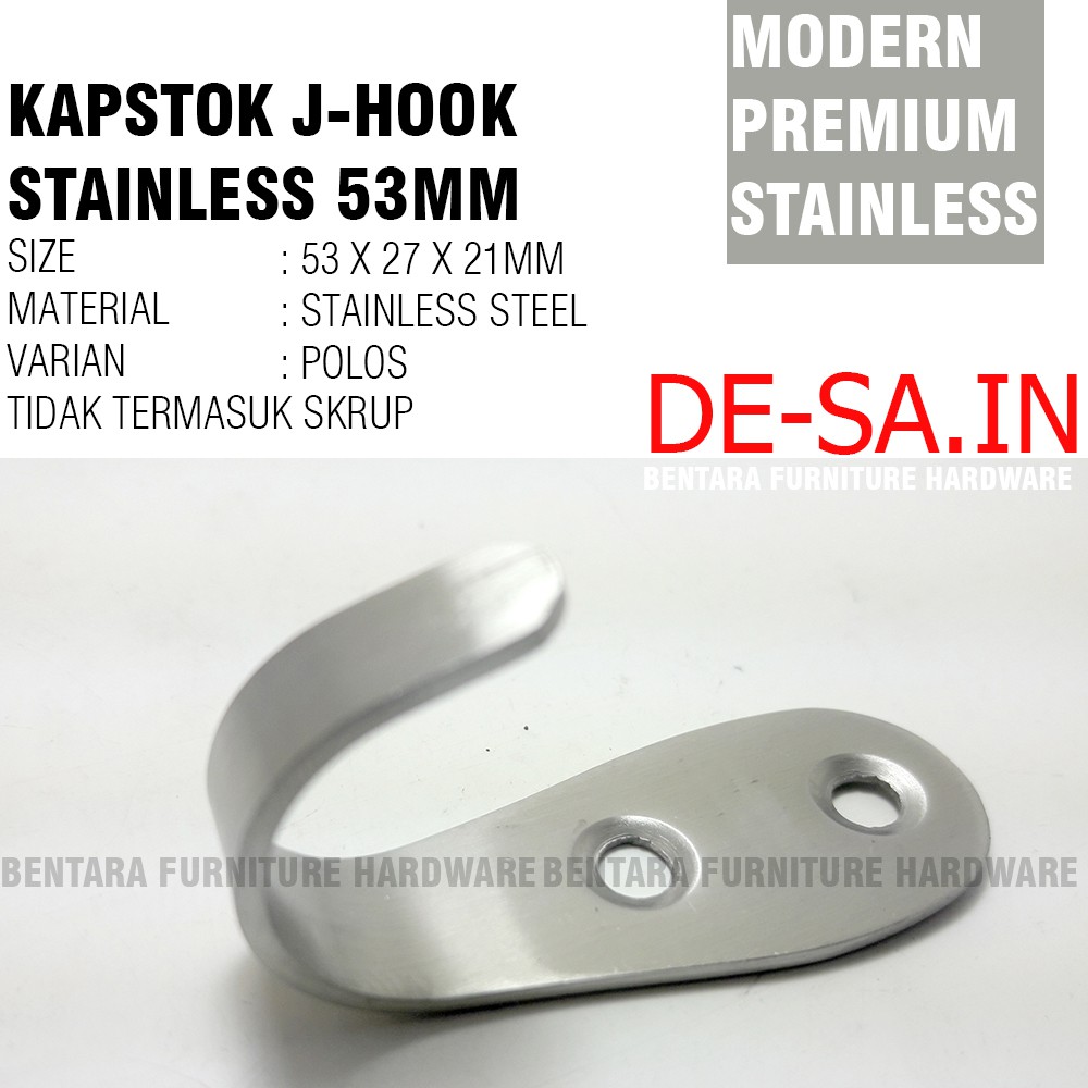 53MM Kapstok Oval Toilet Single Satu Kait Stainless Steel - Hook Cantolan Gantungan Handuk Hook Baju