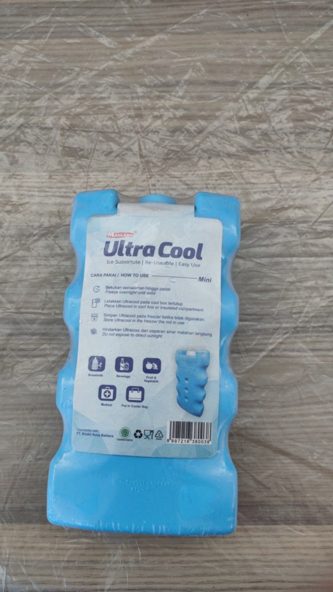 Best Blue Ice Cream / Blue Ice Pack Bata / Ice Gel Ultracool Lekuk Kecil