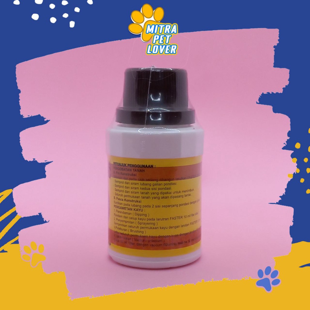 OBAT CAIR PEMBASMI RAYAP TERMISIDA - FASTER EC 125 ML - AMPUH MUJARAB LANGSUNG MATI- MURAH GARANSI KUALITAS ASLI ORIGINAL - PET ANIMAL PLANTS HEALTHCARE &amp; VETERINARY TAMASINDO OBAT KESEHATAN &amp; VITAMIN TERNAK HEWAN BINATANG PELIHARAAN MITRAPETLOVER