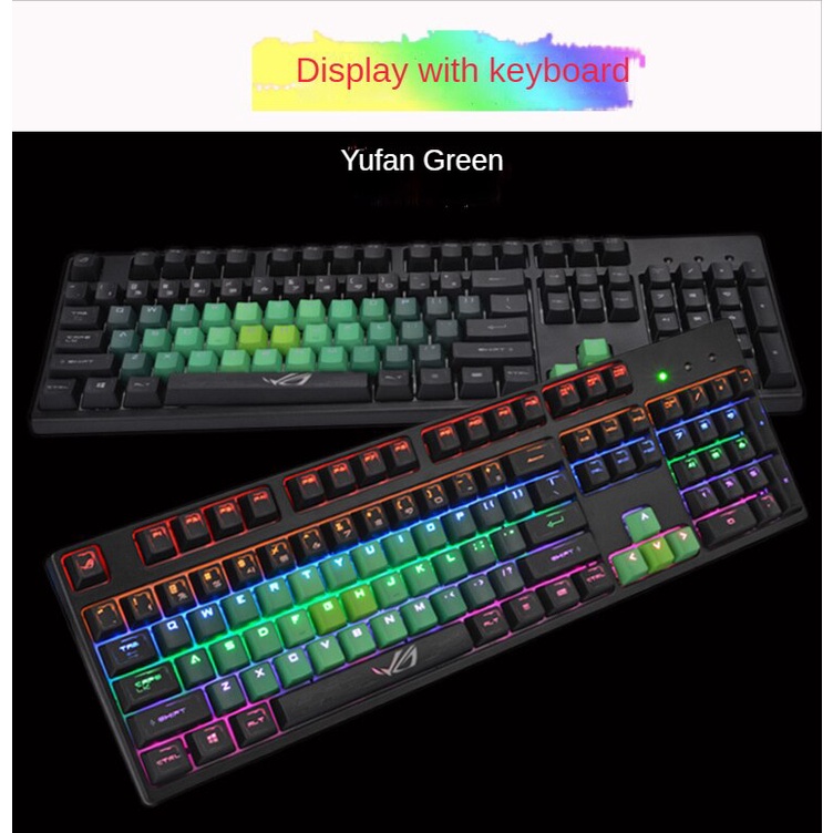 Keycap Keyboard Mekanikal 37 Tombol Bahan Pbt Desain Ergonomis