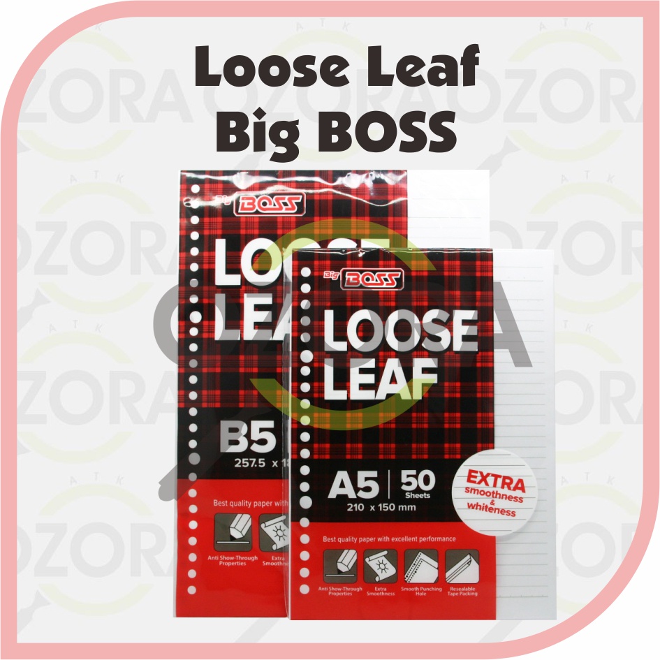 

Kertas Refill Isi File Binder Loose Leaf Big Boss Garis