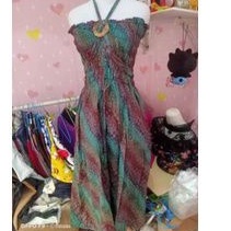 preloved dress batik leher tali