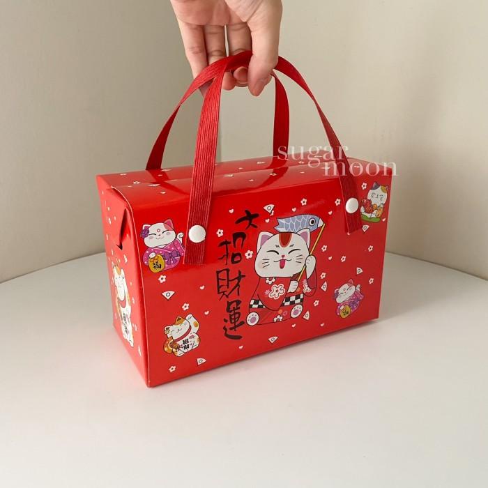 

Ochi.Storez Neko Bag Box Imlek Cny Chinese New Year Kotak Dus Kue Hampers Toples 089