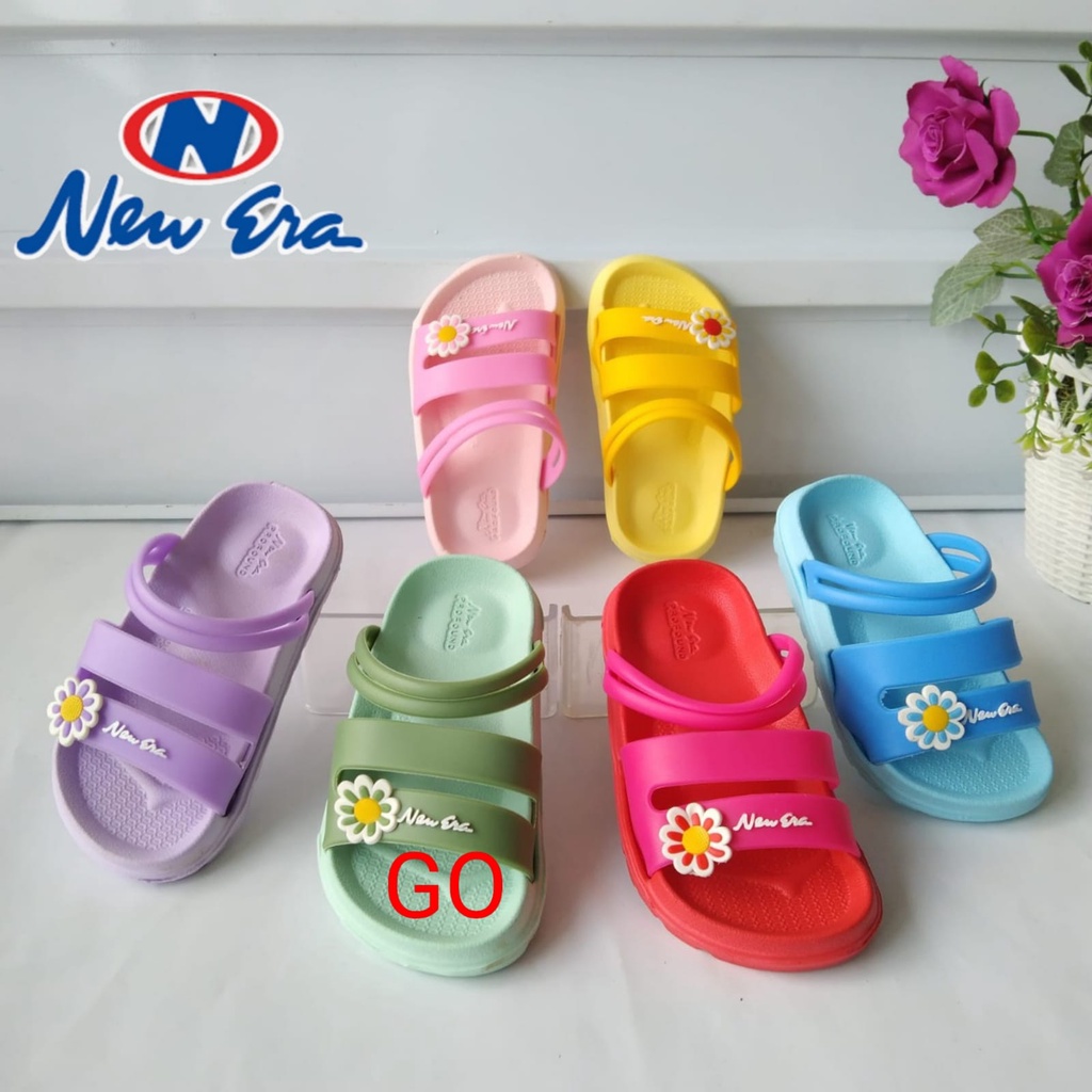 gos NEW ERA BB/KC 2027 Sandal Karet Anak Perempuan Tali Belakang