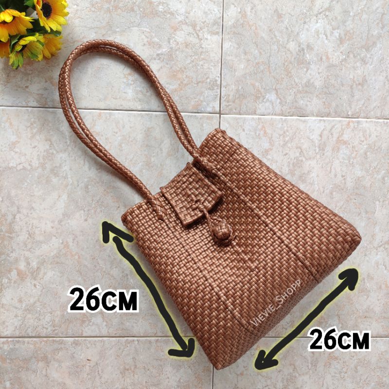 Tas Anyaman Premium/ Tas Wanita Anyaman Premium Cindy Full 2 Line