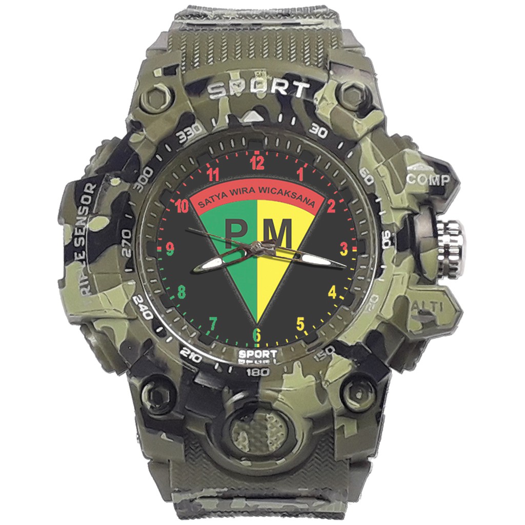 {Istimewa} Jam Tangan PM - POLISI MILITER 2 Hijau Army Water Resistant