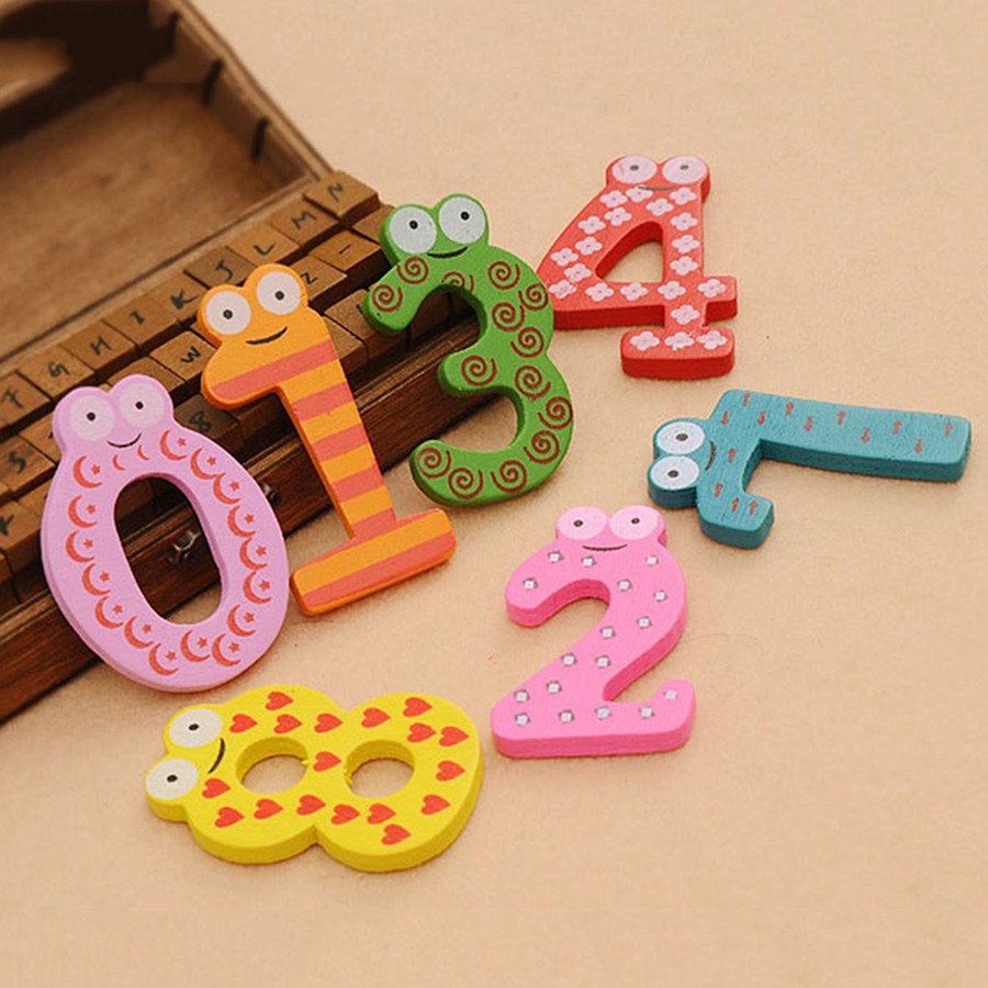 Magnetic Letter Number / Mainan Magnet Kulkas Kayu Huruf Alfabet Angka Abjad Edukasi Tempel