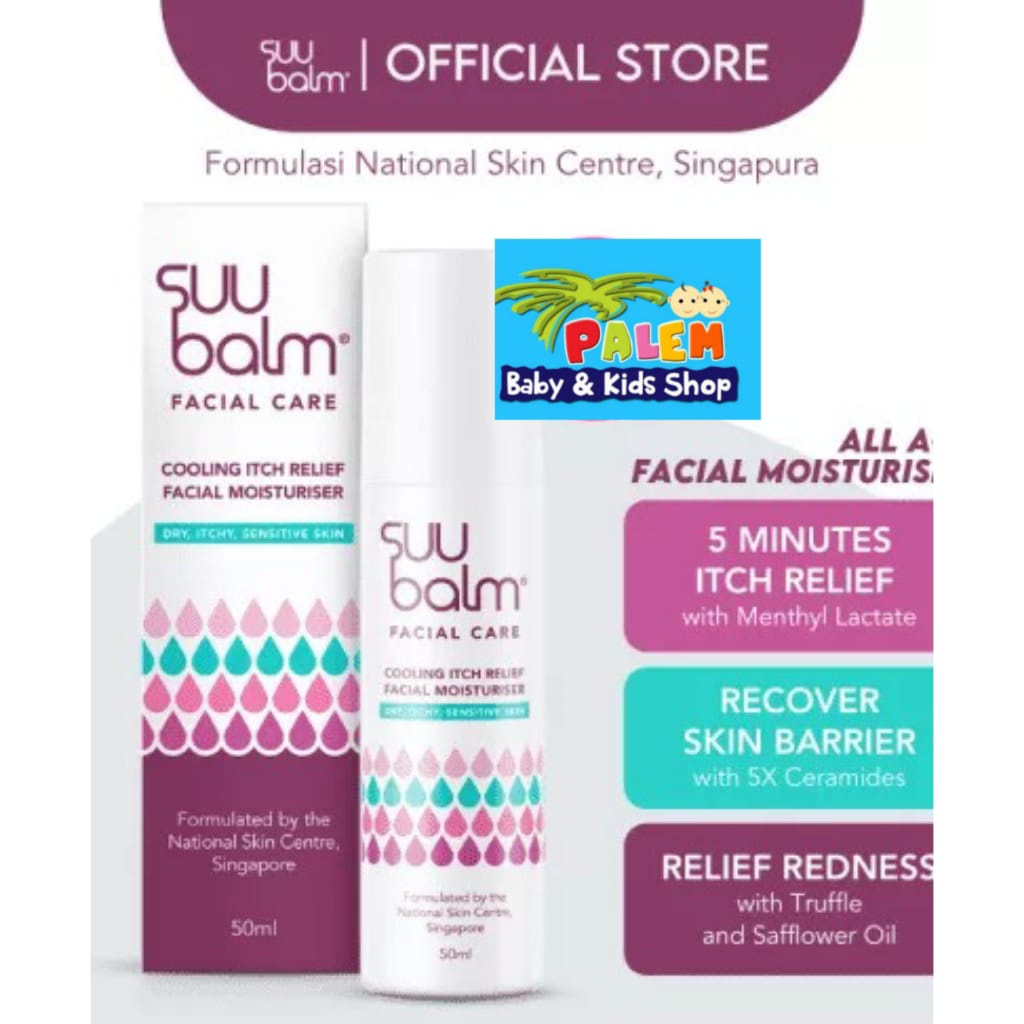 Suu Balm Cooling Itch Relief Facial Moisturiser (50ml) 0584