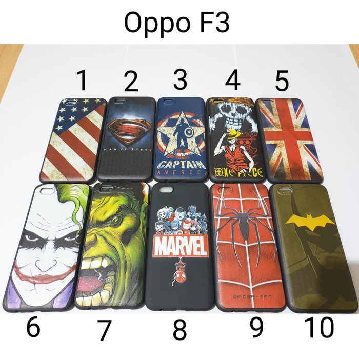 Case Softcase Karakter Oppo F3 A77 / Soft Case Oppo F3 Biasa Pria R9s