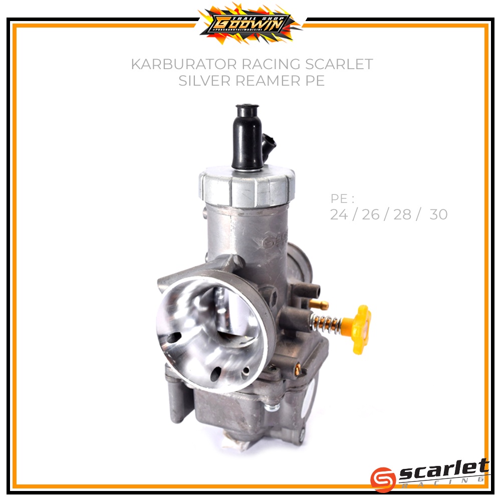 Karburator Karbu SCARLET Silver Reamer PE 24 26 28 30 PE RACING KEIHIN PWK BLACK SERIES BIG QAS