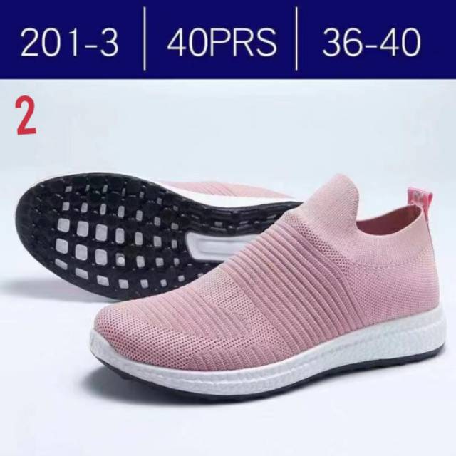 Sepatu slip on cewek sport import