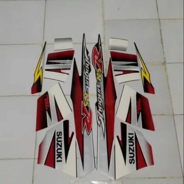 Striping shogun 125R 2005 merah hitam