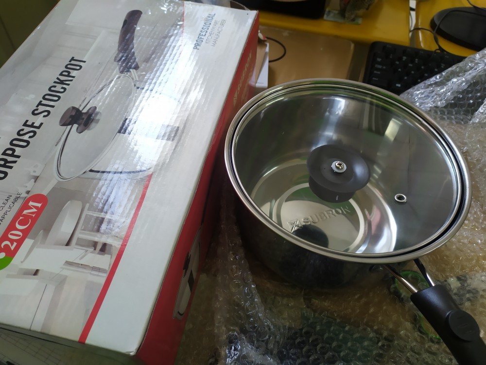 Panci Susu Milk Pot 20cm Tutup Kaca Stainless Steel Murah