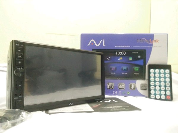 Double Din 2din 2 Din 7 inch Touch Screen AVI-1600DS AVI Mirror Link MP3 MP4 MKV TANPA CD dan DVD