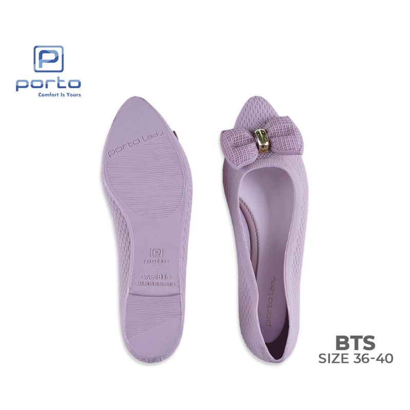 Sepatu karet wanita porto BTS, nyaman, Sepatu jelly perempuan fariasi pita