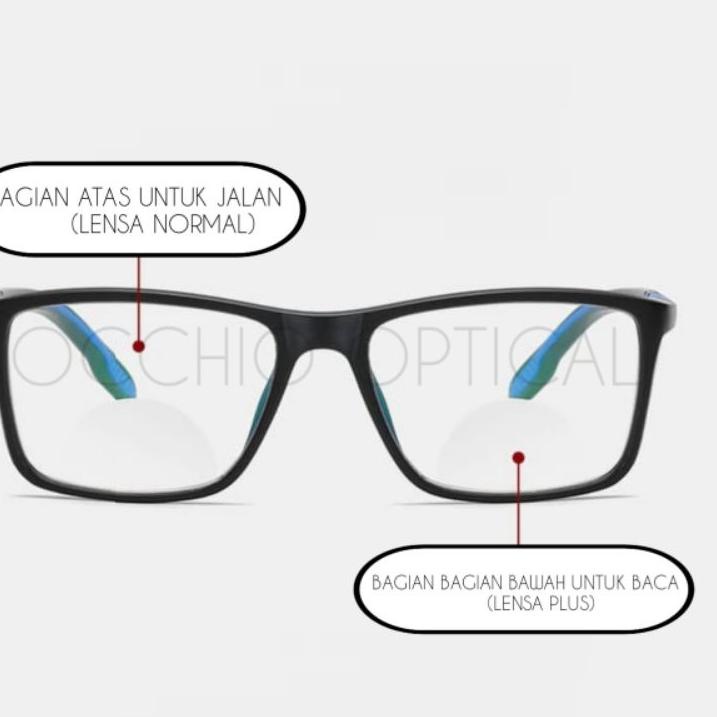 Model Baru.. Kacamata Baca Plus Double Focus Pria/Wanita | Frame Kacamata Sporty Jarak Jauh dan Jarak Dekat | Kacamata Baca (Normal) dan Jalan (Plus)