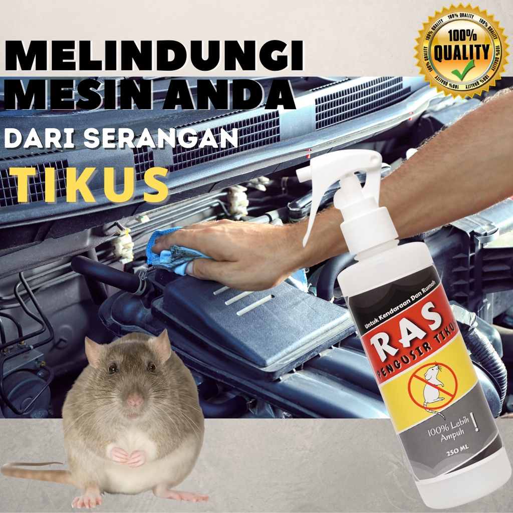 PENGUSIR TIKUS ANTI RAT SPRAY 250ML RAT REPELLENT SPRAY ANTI TIKUS PENGUSIR TIKUS KAP MESIN MOBIL