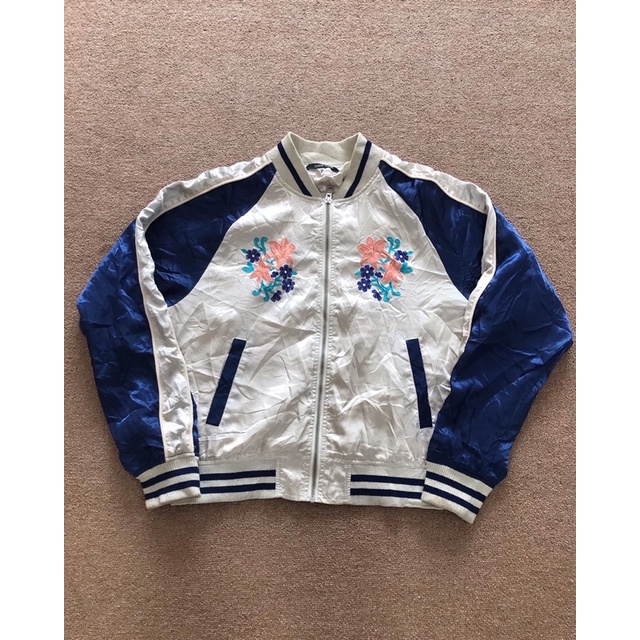 jacket sukajan motif bunga