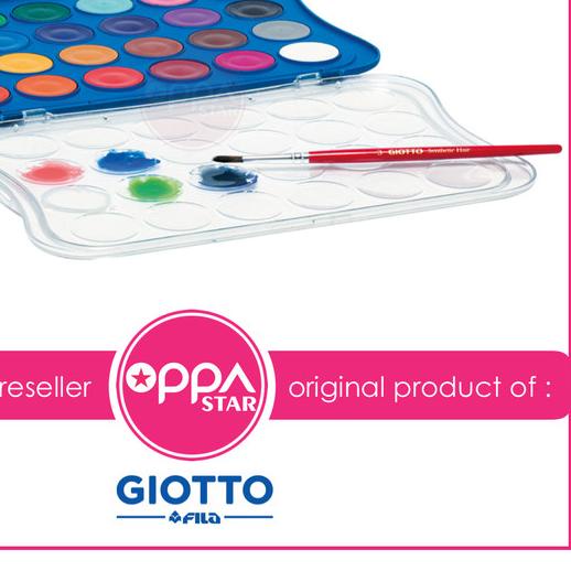 

☆ Giotto Acquerelli mini set 24 warna Cat Air Watercolors block ➲