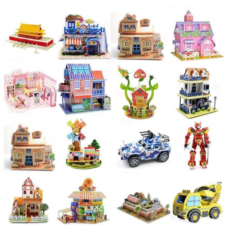 Puzzle 3D Ukuran Besar, DIY Jigsaw Puzzle Mainan Edukasi Anak