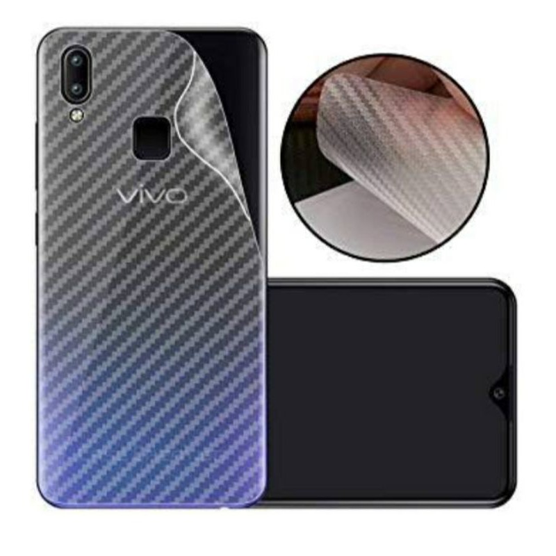 Skin Garskin Carbon Vivo Y91 Y93 Y95 Anti Jamur Belakang Transparan