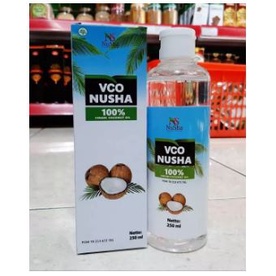 VCO NUSHA Virgin Coconut Oil COCOK untuk Diet,  Bau Tidak Tengik, Rasa Tidak Membuat Eneg (Mual).  Warna Jernih. Tidak Membeku. Izin Edar BPOM. Isi 250ml  - Minyak Kelapa Murni