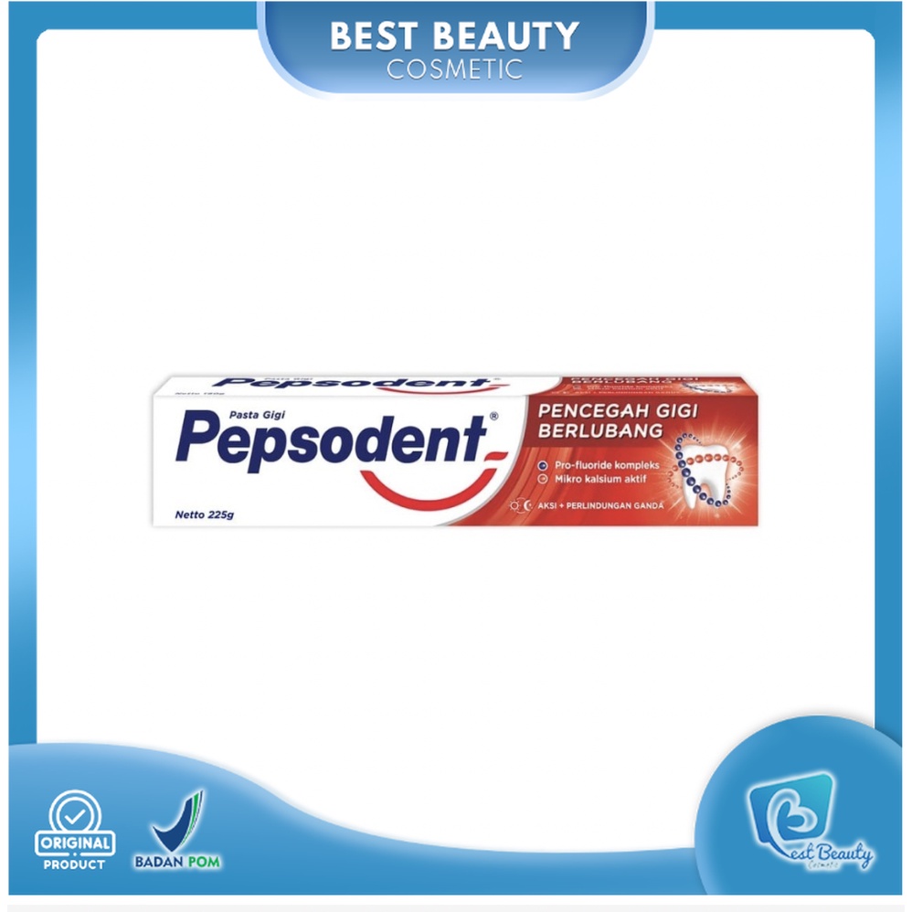 ★ BB ★  Pepsodent Pencegah Gigi Berlubang Toothpaste Pasta Gigi White 225gr - Pasta Gigi