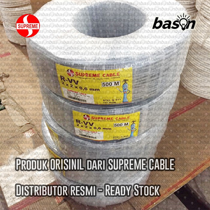 SUPREME RVV 2 X 2 X 0.6 mm2 @ 500 meter - Kabel Telepon Indoor