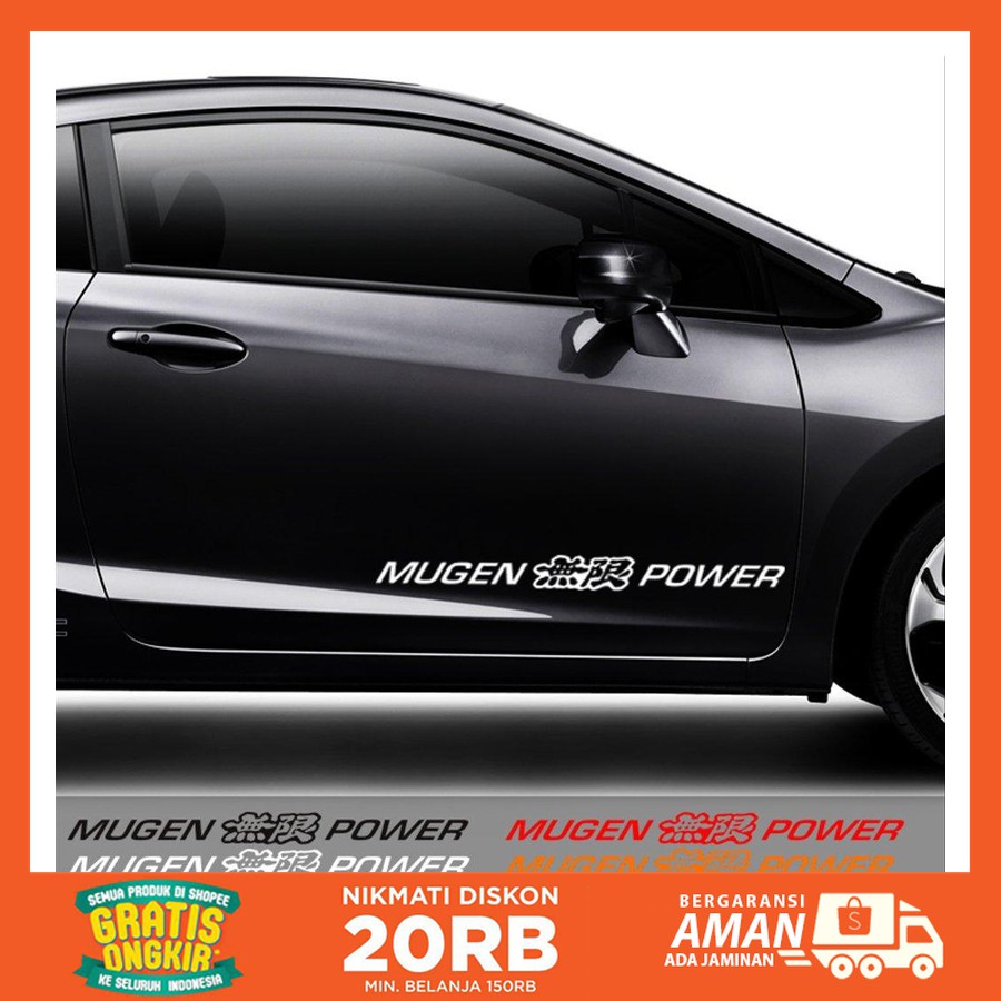 Laris Decal Stiker Mobil Mugen Power 1 Warna 60 Cm Cutting Sticker