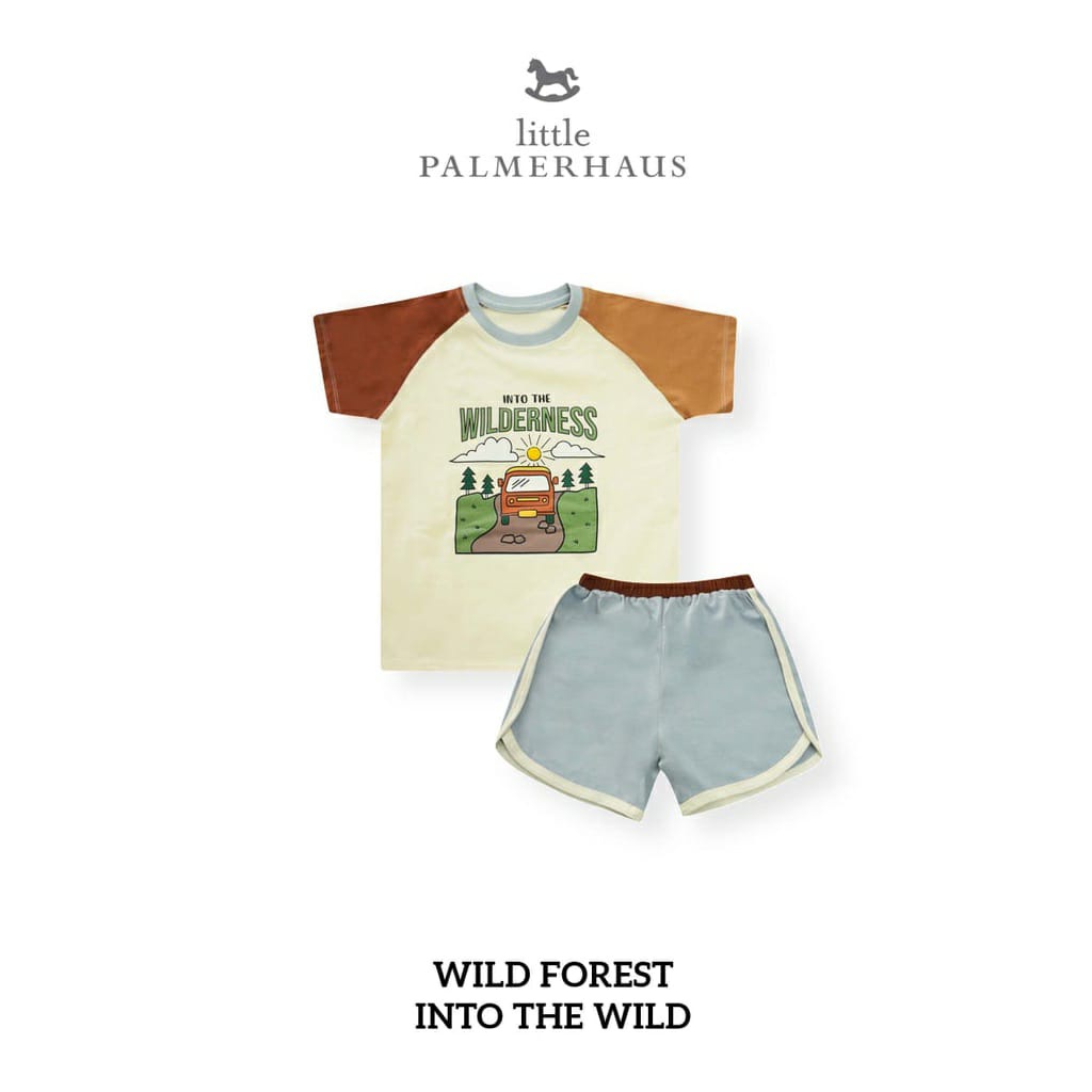 Little Palmerhaus Into The Wild ( Setelan Baju Anak Pendek + Celana ) 1- 6 Tahun