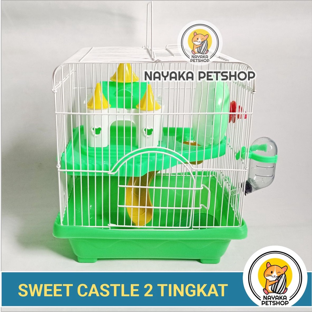 Sweet K 101 Castle Kandang Hamster Besar Murah Tingkat 2 Lantai Kastil