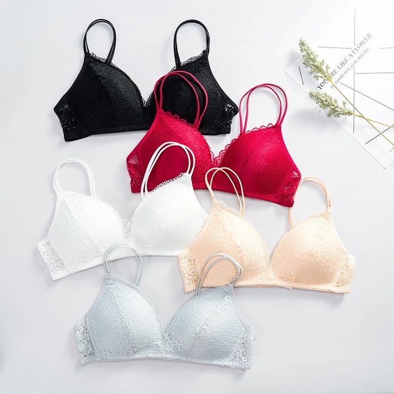 BH/Bra Pakaian Dalam Wanita Bra Bralette B Cup Solid MALLSHOPPING