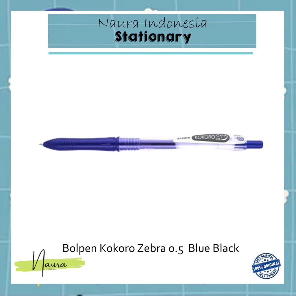 

Bolpen Kokoro Zebra 0.5 Blue Black - NAVY