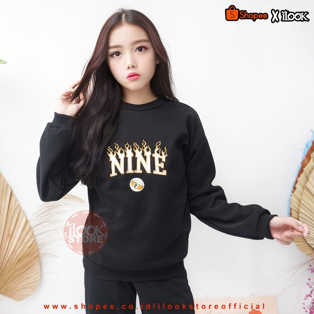 ilook | Sweater Nine Fire (9)  | Sweater Oblong | Sweater Kekinian |Sweater Murah