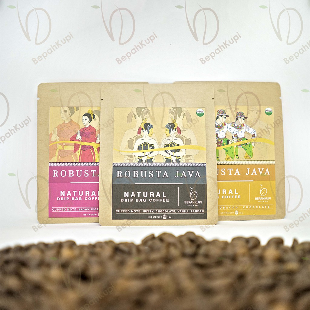 

Dripbag Kopi Organik Robusta Java BEPAHKUPI 3 in 1 || Easy Drip Bag Coffee