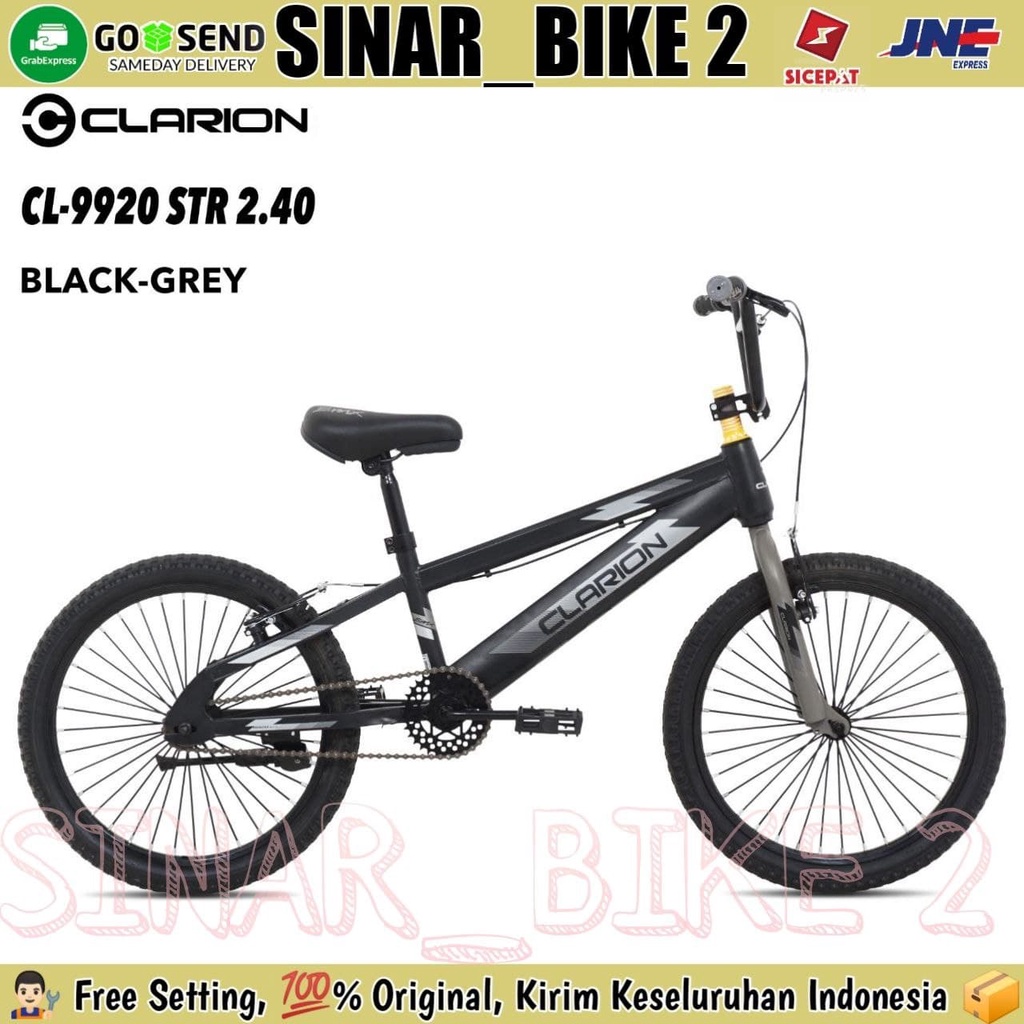Sepeda BMX CLARION 20 Inch CL 9902 STR 2.40  Ban Jumbo Anak Laki