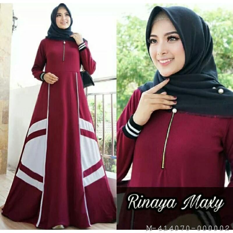 GAMIS MUSLIM WANITA GAMIS RINAYA MOSCREPE