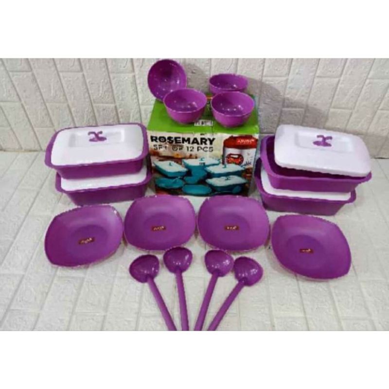 Asvita Rosemarry set Wadah Saji isi 12 pc