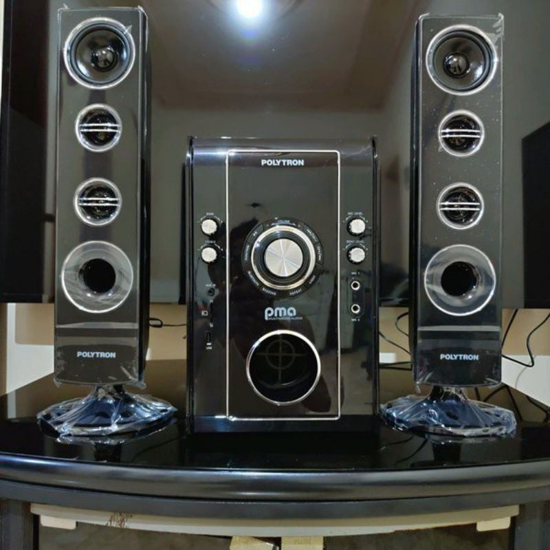 PROMO CUCI GUDANG POLYTRON Speaker Aktif Multimedia PMA 9502 Bluetooth USB Karaoke BASS MANTAP