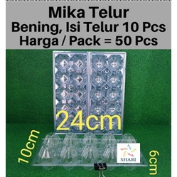 

Mika Telur isi 10 mika telur non kancing mika telur 10pcs mika telur bening tempat telur