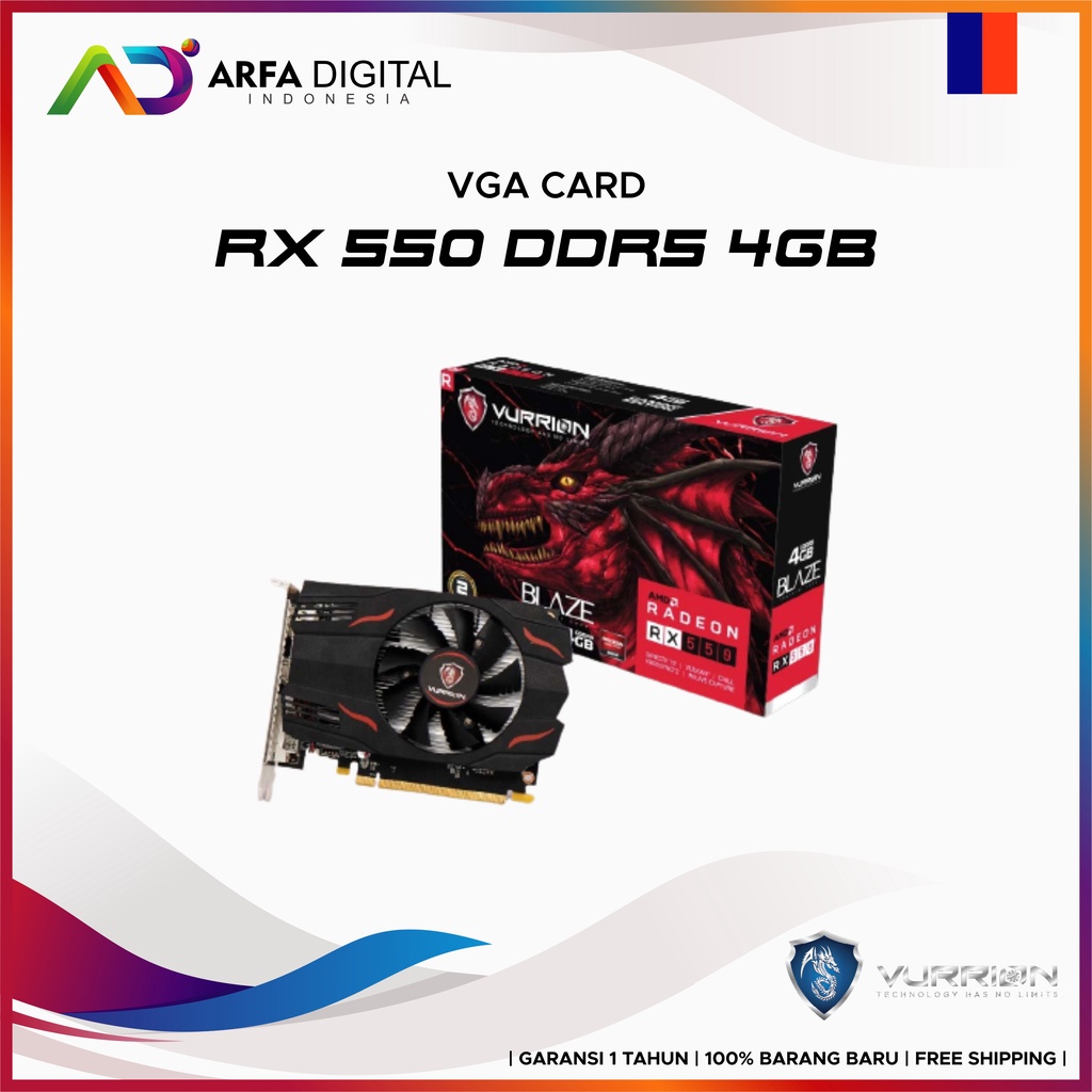 VGA VURRION RX 550 4GB DDR5 128 BIT