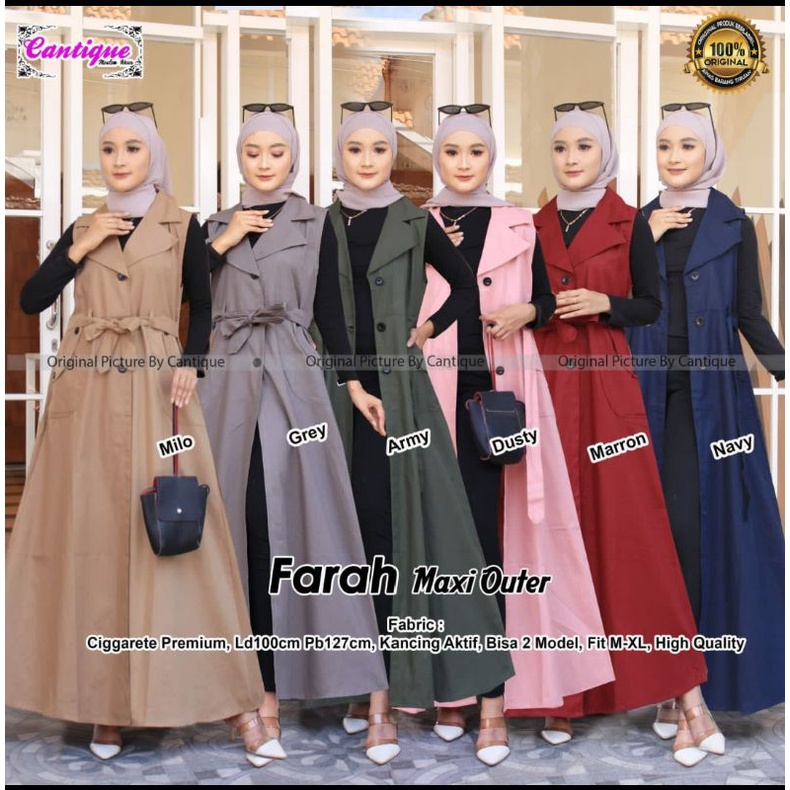 Farah maxi outer outer wanita outer murah outer kekinian