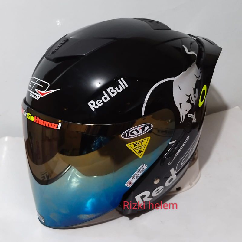 Helm Original G2 Optimax Paket Ganteng-Htm glosy kaca gol